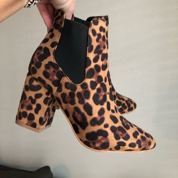 animal print booties